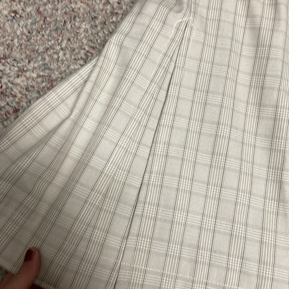 Soia & Kyo Cream Plaid Trench Coat with Lime Lining - Picture 3 of 13